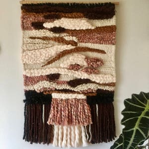 Autumn Treasures hand woven wall tapestry, handmade wall decor, fiber art, textile, handmade weave, wall decor for living room, bedroom