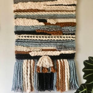 First Frost hand woven wall tapestry, handmade wall decor, fiber art, textile, handmade weave, wall decor for living room, bedroom, entryway