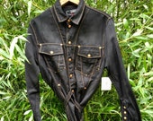 Deadstock Gaultier Jeans Cinched Waist Black Denim Shirt
