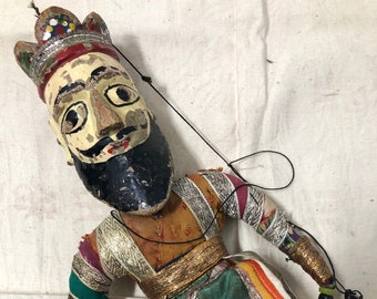 Antique Wooden Marionette from India