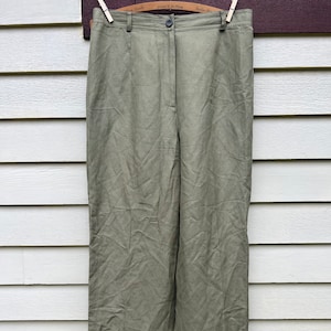 Vintage 1980’s Talbot Sage Green Silk + Linen Pants