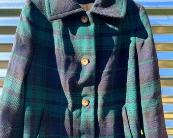 Vintage 1960’s Pendleton Tartan Wool Short Coat