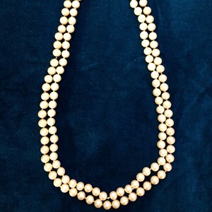 Vintage Faux Pearl Double Strand Necklace