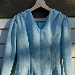 Camicetta vintage ice blue sparkly del 1960