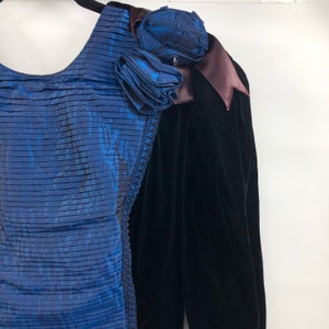 Vintage 1980’s Scott McClintock Velvet Peplum Dress