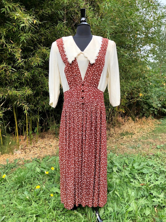 Vintage Volup 1990’s Does 1940’s Suspender Dress