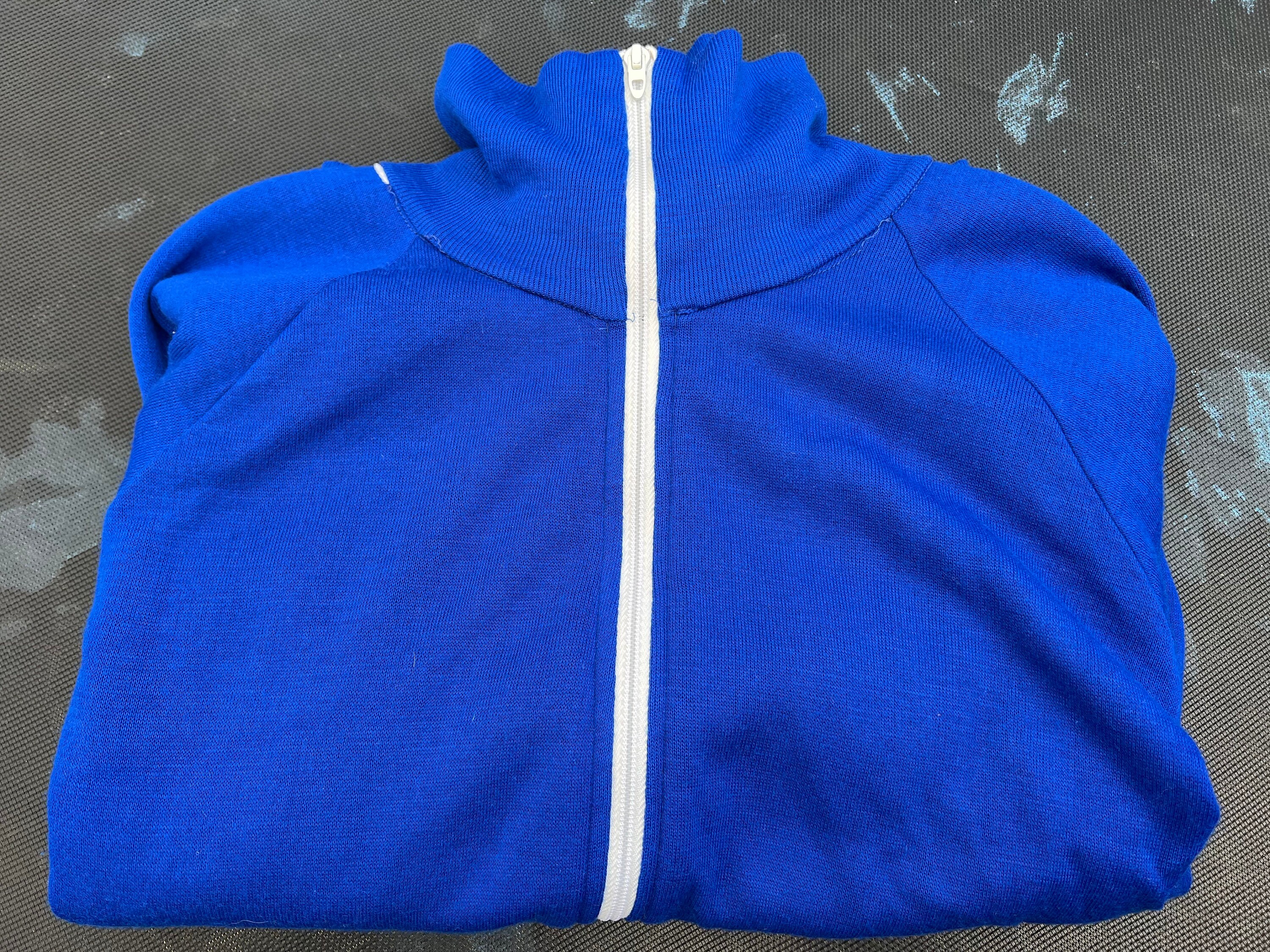 トップス 60s- usa vintage talonzip hoodie paint Vintage 1960s Grey Zip up Hoodie Hooded Sweatshirt Size