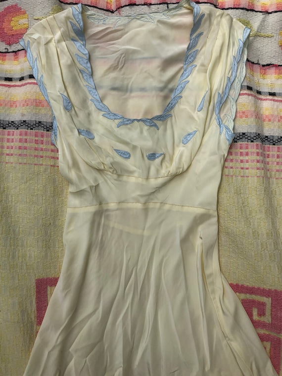 Vintage 1930’s Silky Nightgown / Slip Dress with A