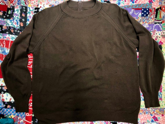 Vintage 1960’s Brown Polyester Crew Top
