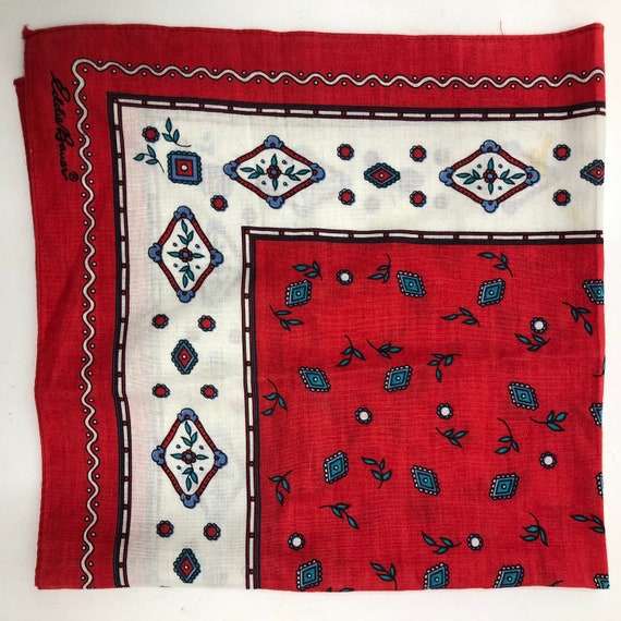 Vintage 1980’s Eddie Bauer Red Bandana - image 5