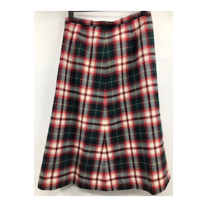 Vintage 1950s Pendleton Wool Plaid Skirt image 1