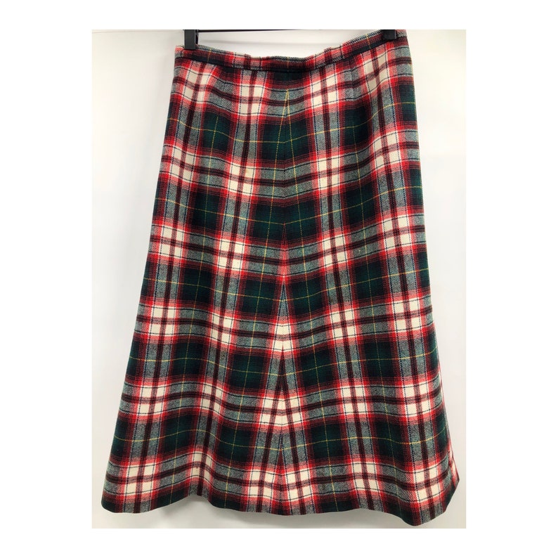 Vintage 1950s Pendleton Wool Plaid Skirt image 1