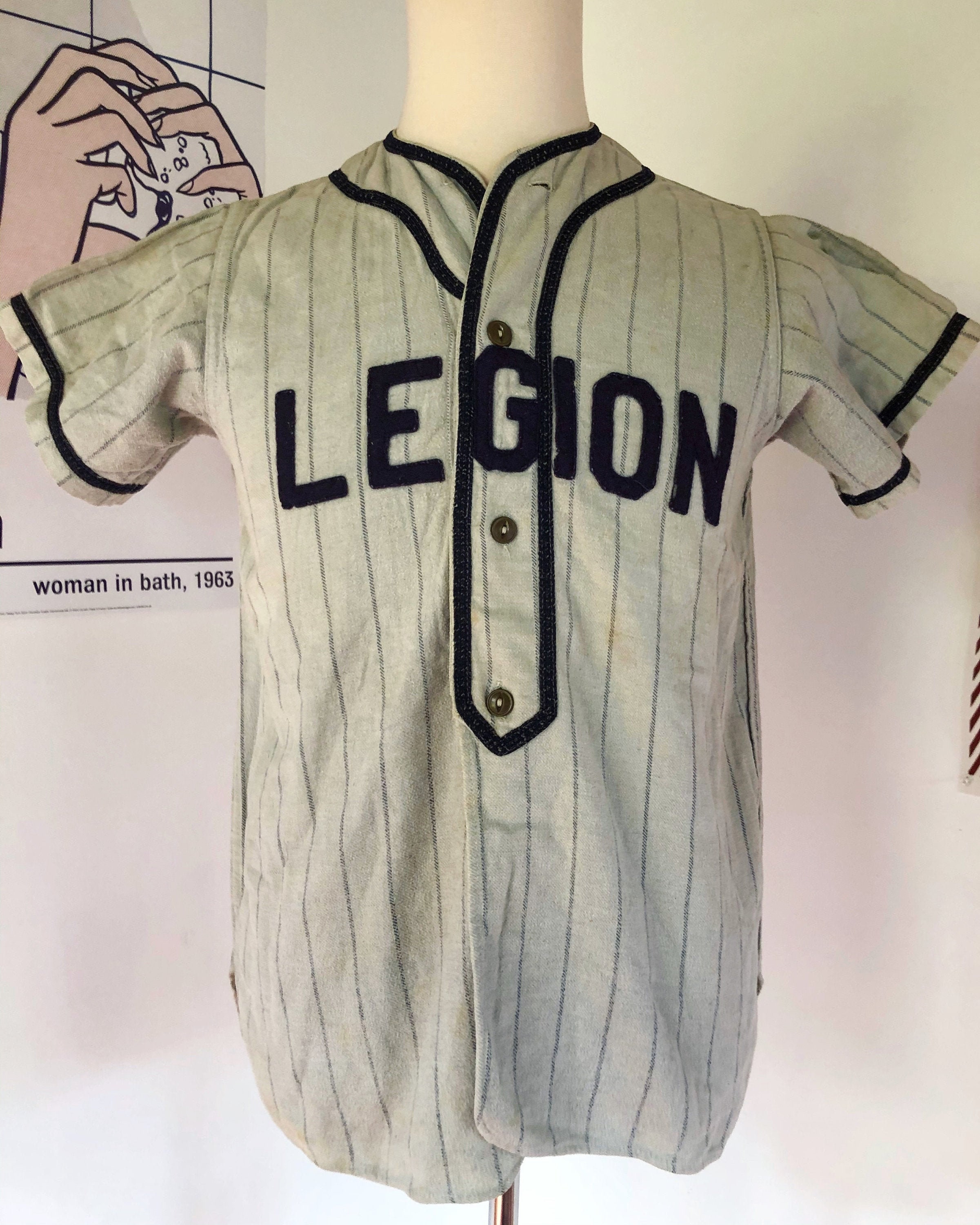 Vintage 1920s Flannel Baseball Jersey 