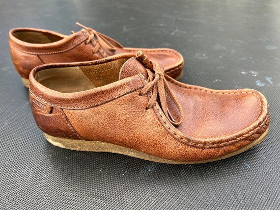 Vintage Clarks Wallaby Style Brown Leather Shoes - Etsy