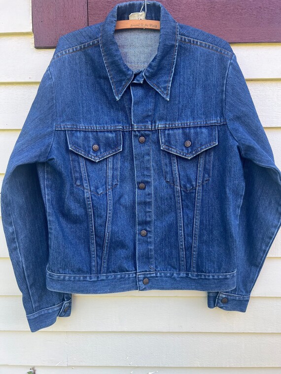 Vintage 1970's Denim Trucker Jacket / Jeans Jacket / Snap