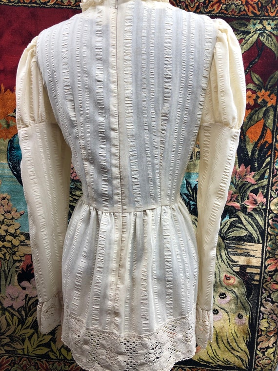 Vintage 1970’s Lace Bohemian Blouse with Patch - image 7