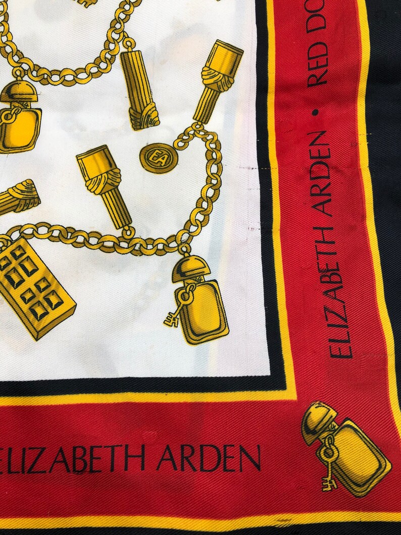Vintage Elizabeth Arden Red Door Scarf Etsy