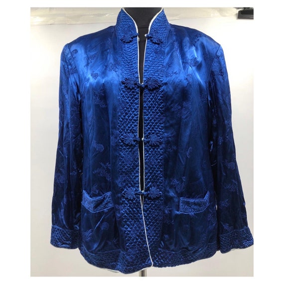 Vintage 1940’s Satin Reversible Loungewear Jacket