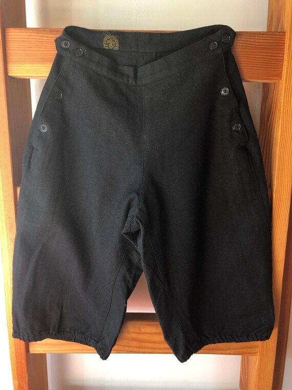 Vintage 1910’s Black Wool Baseball Knickers Made i