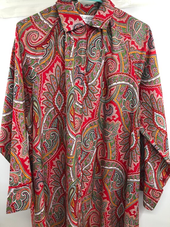 Vintage 1960’s Mary McFadden Paisley Coverup/ Hous