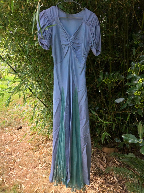 Vintage 1930’s Baby Blue Gown - image 1