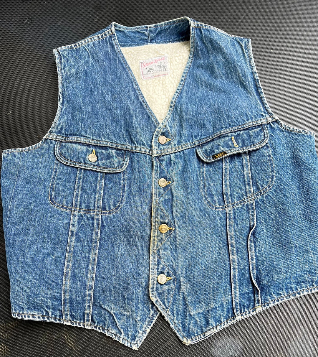ジャケット・アウター 70s Lee STORM RIDER quilting vest VTG Unworn 70s Lee Storm Rider Puffer Vest Adult Large Burnt