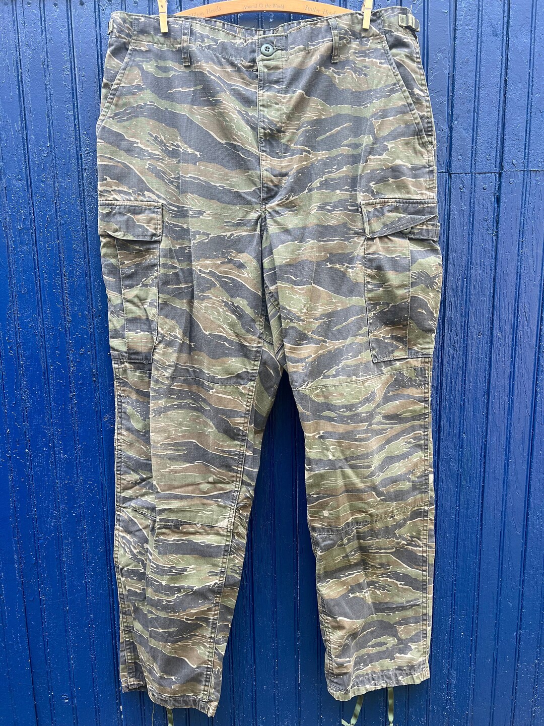 Y2K Vintage Tiger Camo Cargo Pants / Adjustable / Gusseted / Large Etsy