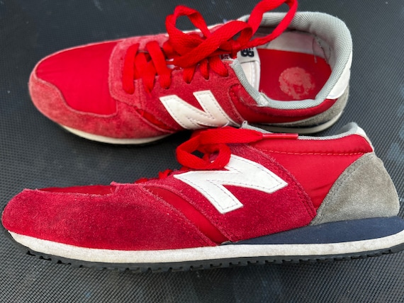 New Balance 420 Running Sneakers Cherry White Etsy