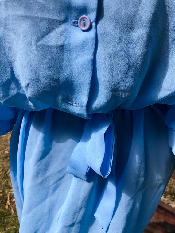 Vintage 1970’s Gunne Sax Inspired Baby Blue Dress - image 6