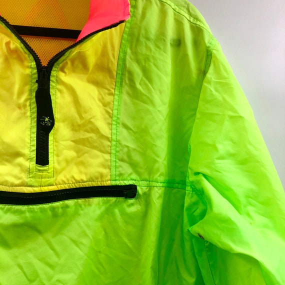 Vintage Neon Day Glo OP Ocean Pacific Windbreaker
