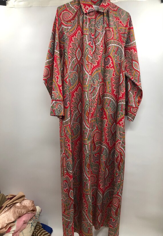 Vintage 1960’s Mary McFadden Paisley Coverup/ Hou… - image 5