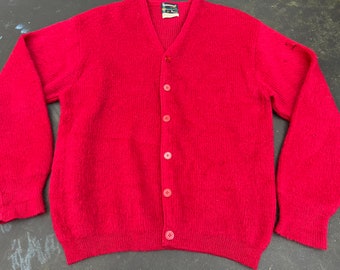 RARE 1950's Penny's Towncraft Red Mohair Cardigan - Etsy RARE 1950's Penny's Towncraft Red Mohair Cardigan - Etsy