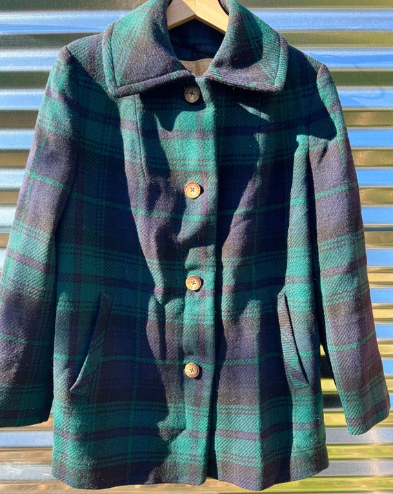 Vintage 1960’s Pendleton Tartan Wool Short Coat