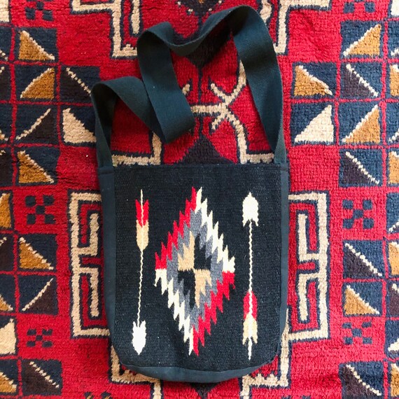 Vintage Chimayo Textile Side Bag/Tote Bag