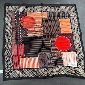 Vintage 1960er Jean Pierre Robin Abstrakter quadratischer Schal