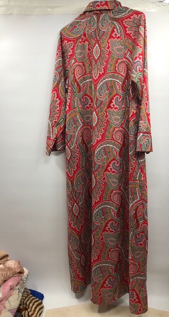 Vintage 1960’s Mary McFadden Paisley Coverup/ Hou… - image 4