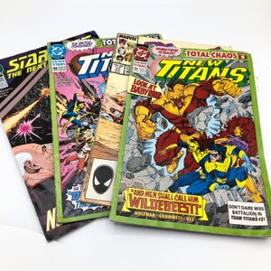 Collection of 5 Vintage Comic Books: The West Coast Avengers, The Micronauts, Star Trek & The New Titans