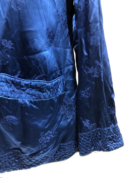 Vintage 1940’s Satin Reversible Loungewear Jacket… - image 5