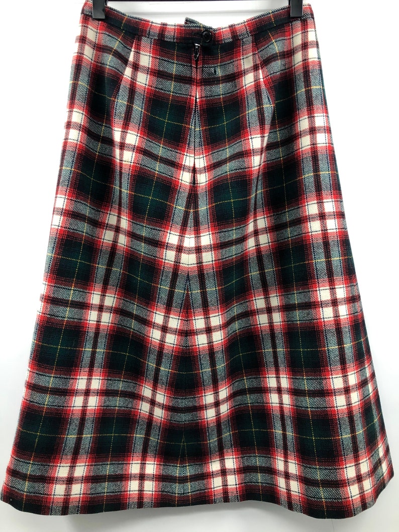 Vintage 1950s Pendleton Wool Plaid Skirt image 6