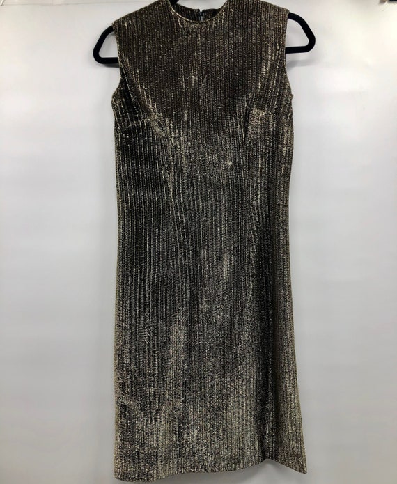 Vintage 1960’s Gold Thread Shimmer Dress - image 2