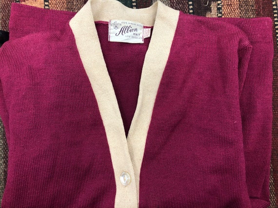 Vintage 1970’s Albion Varsity Cardigan Sweater - image 6