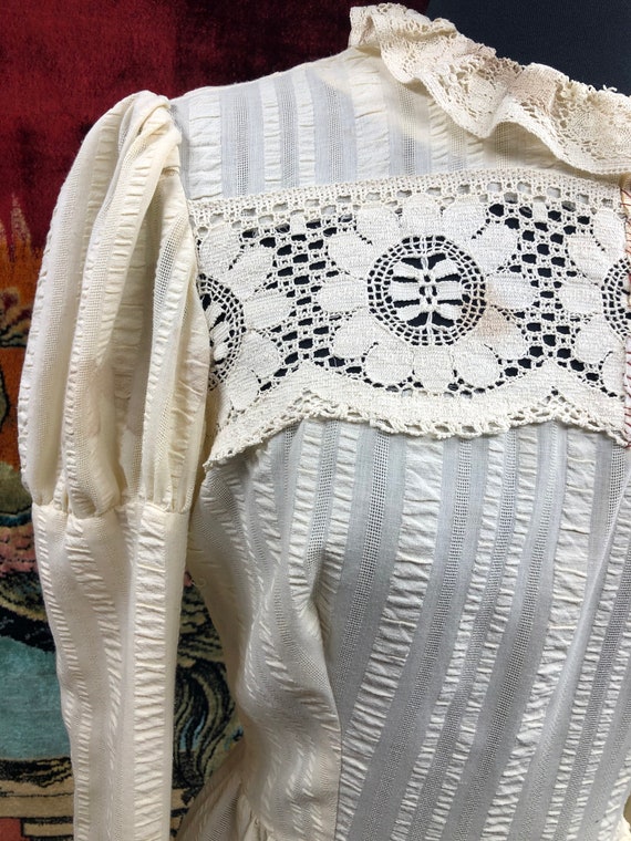 Vintage 1970’s Lace Bohemian Blouse with Patch - image 6