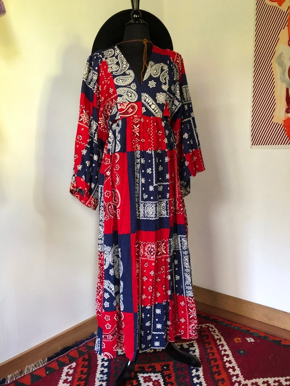 Vintage 1970’s Bandana Print Dress