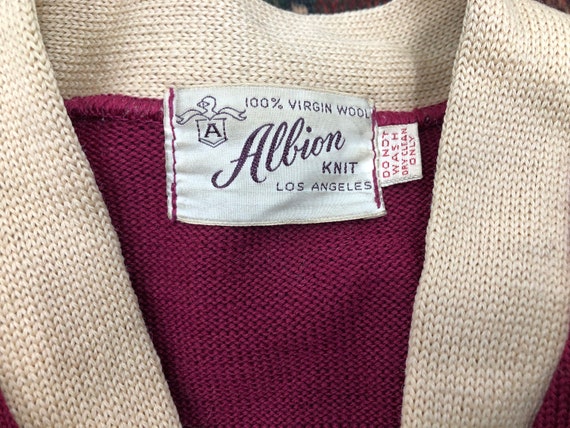 Vintage 1970’s Albion Varsity Cardigan Sweater - image 7