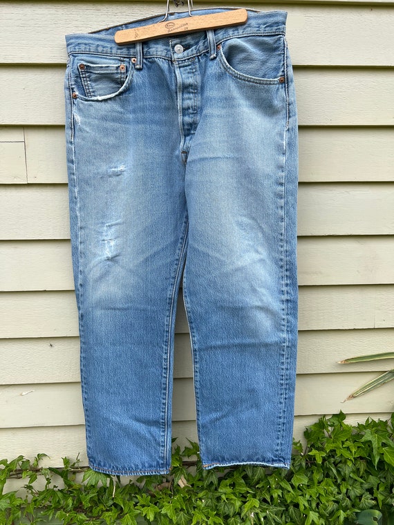 Men's Jeans Button Fly Red Tab Faded Broken In 90’s by Levi's main image 0