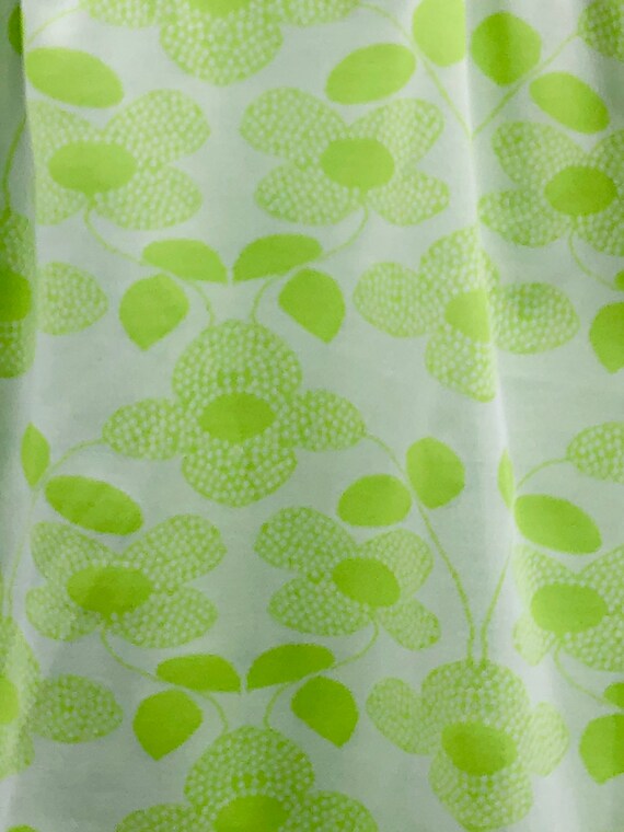Vintage 1960’s Polyester Dress with Lime Green Da… - image 7