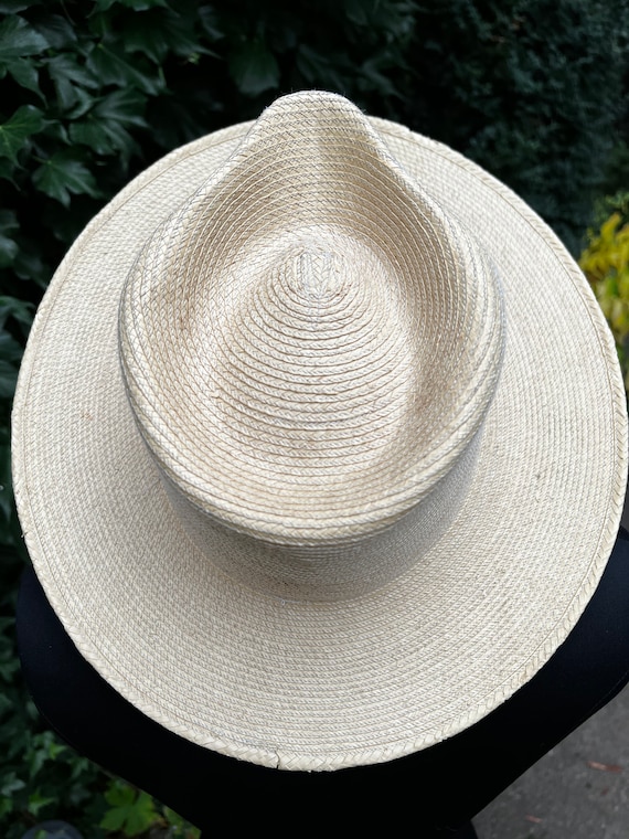 Vintage Straw Rancher Hat / Fedora - image 2