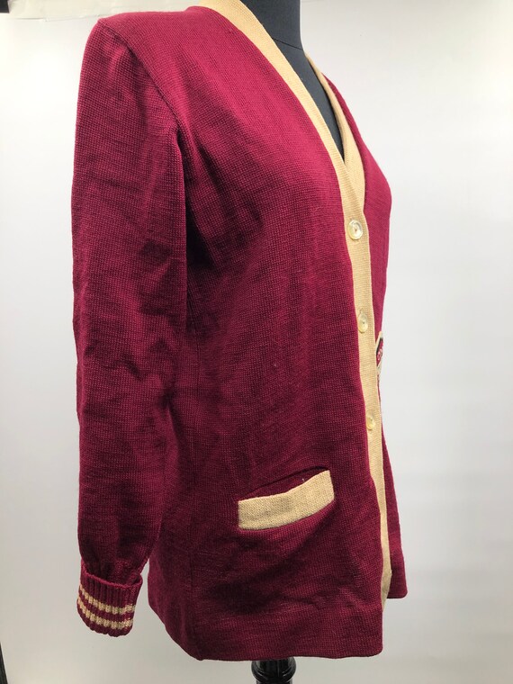 Vintage 1970’s Albion Varsity Cardigan Sweater - image 3