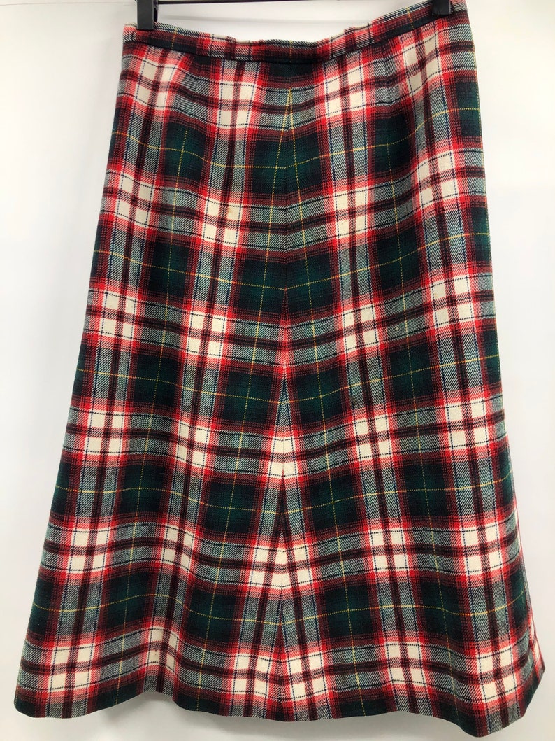 Vintage 1950s Pendleton Wool Plaid Skirt image 9