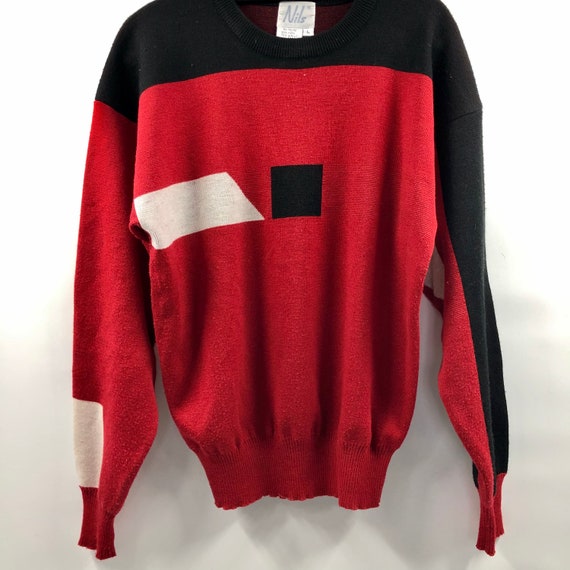 OTHER BRAND | 80'S WILSON V-NECK ACRYLIC SWEATER [USED]